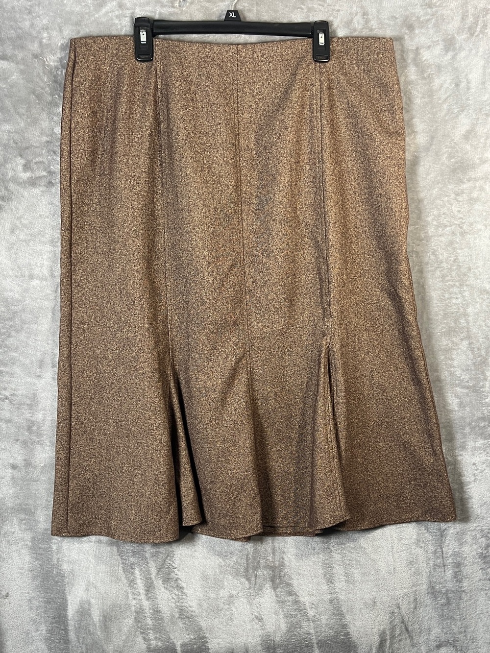dressbarn Metallic Brown A-Line Skirt